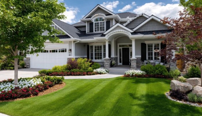House With Landscaped Yard