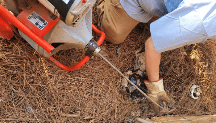 Main Sewer Clearing With Large Sewer Machine Sewer Line